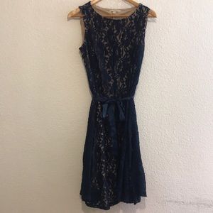 Haani Petite L blue lace dress